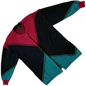 Kriss (Sweden) Interlock Viscose Blend Intarsia Cardigan Multi : L